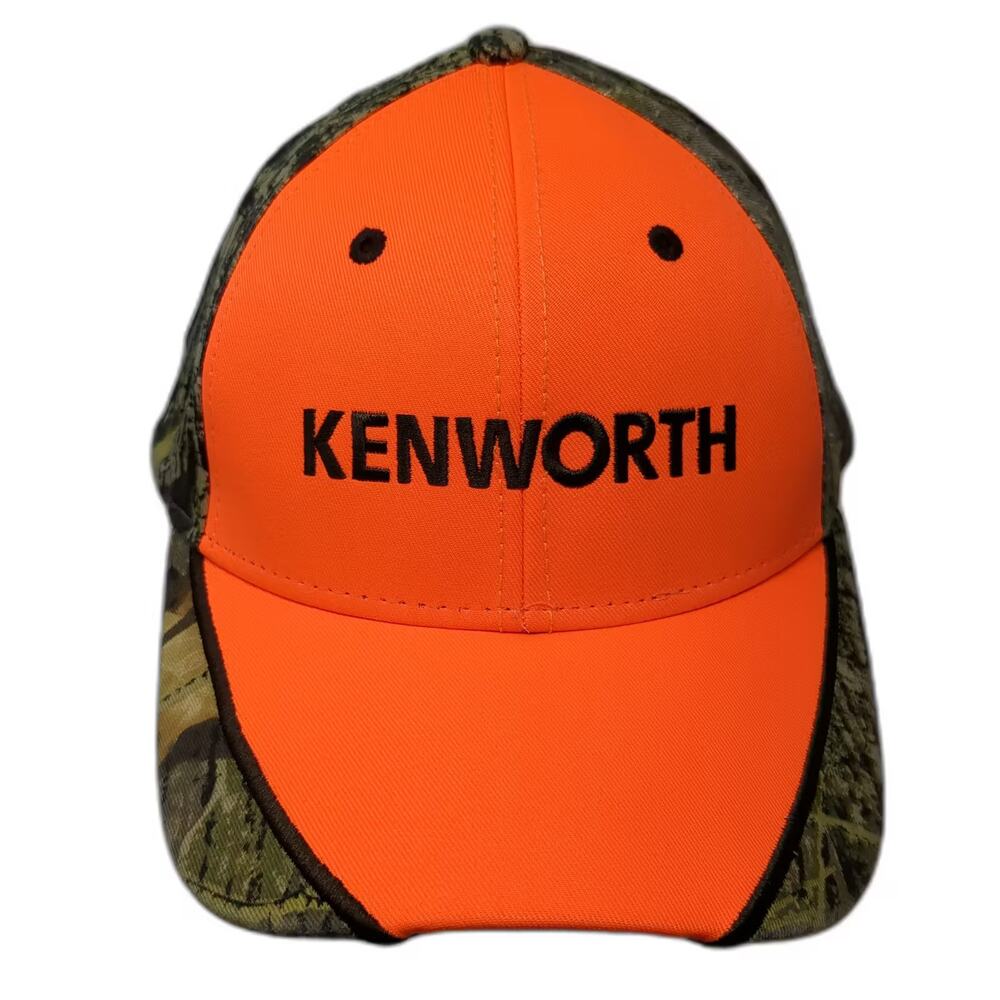 Kenworth Snapback Hat Orange Green Camouflage Embroidered Adjustable Cap OSFM